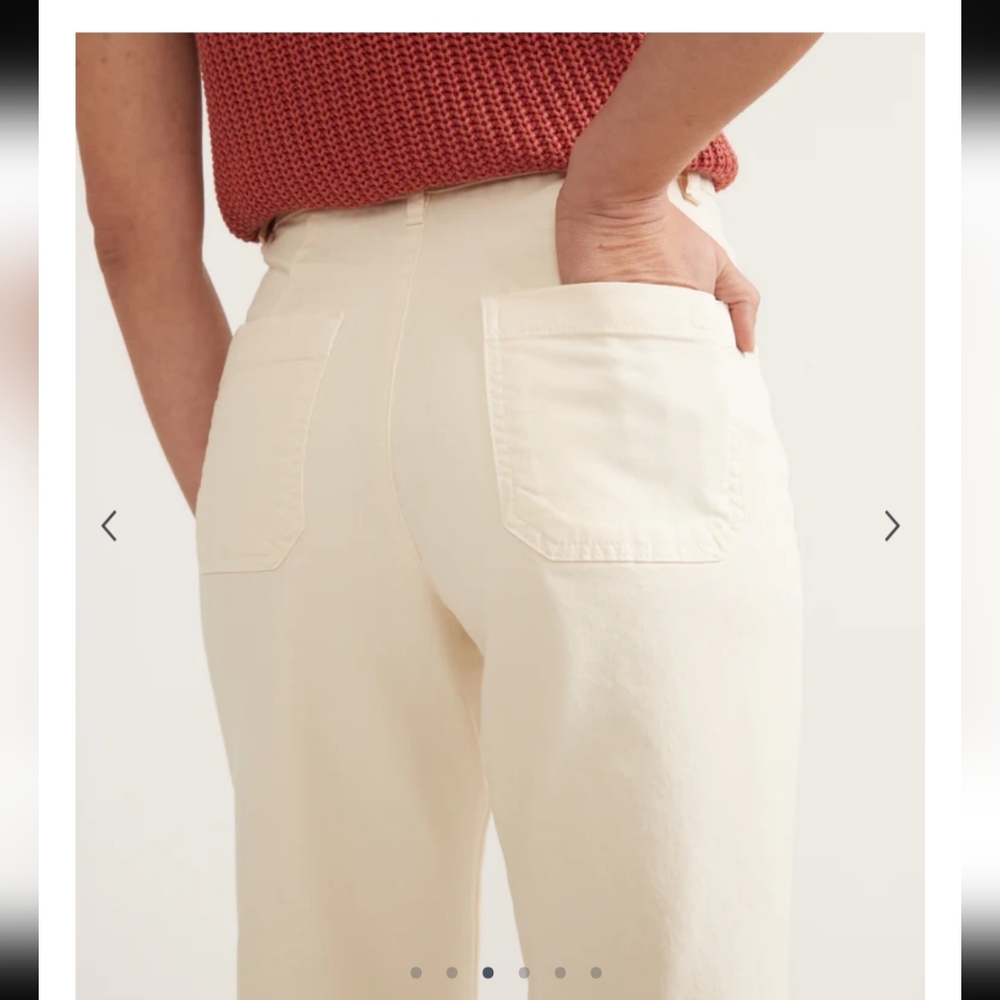Marine Layer Wide Leg Pants in Cream (pants only) - Picture 9 of 9